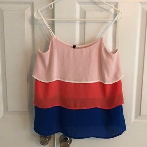 Ladies flowing spaghetti strap top